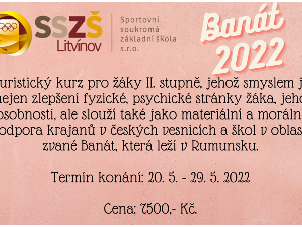 Turistický kurz pro 2.stupeň - rumunský Banát